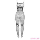 SUBBLIME - 952112 FISHNET BODYSTOCKING WITH DETAILS ON THE CHEST AND BELLY BLACK ONE SIZE