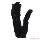 SUBBLIME - 952129 FISHNET BODYSTOCKING WITH DRESS DESIGN AND FLORAL DETAILS BLACK ONE SIZE