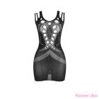 SUBBLIME - 952198 FISHNET DRESS WITH BRILLIANT DIAMONDS BLACK ONE SIZE