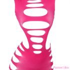 SUBBLIME - 952273 LONG SLEEVE ELASTIC FISHNET DRESS PINK ONE SIZE