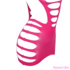 SUBBLIME - 952273 LONG SLEEVE ELASTIC FISHNET DRESS PINK ONE SIZE