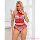 SUBBLIME - 952402 FISHNET SET WITH PINK DIAMONDS ONE SIZE