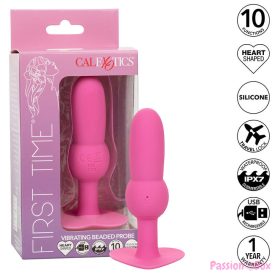   CALEXOTICS - FIRST TIME ANAL PLUG BEADED PROBE 10 VIBRATIONS PINK