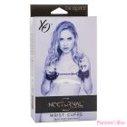 CALEXOTICS - NOCTURNAL LEATHER WRIST CUFFS ADJUSTABLE BLACK