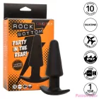 CALEXOTICS - ROCK BOTTOM TAPERED ANAL PLUG 10 VIBRACIONES SILICONE BLACK