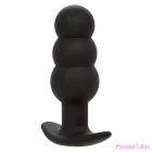 CALEXOTICS - ROCK BOTTOM BEADED ANAL PLUG 10 VIBRATIONS SILICONE BLACK