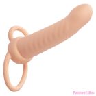 CALEXOTICS - MAXX RIBBED DUAL PENETRATOR 10 VIBRATIONS FLESH