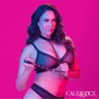 CALEXOTICS - EUPHORIA CHAIN HALTER COLLAR & LEASH PLUS SIZE