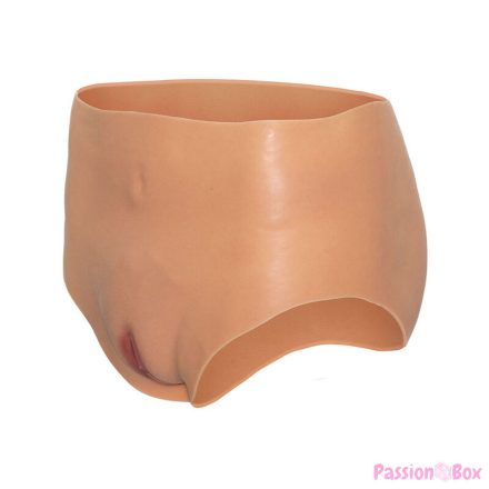 HIDDEN DESIRE - ALTER EGO OPEN VAGINA BRIEF HIGH WAIST FLESH