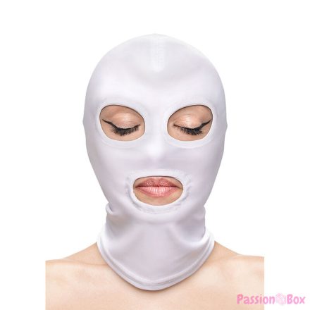 NS NOVELTIES - FETISH & FASHION EYES AND MOUTH HOOD NYLON WHITE