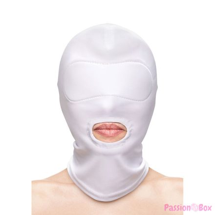 NS NOVELTIES - FETISH & FASHION MOUTH HOOD NYLON WHITE