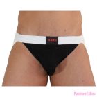 BURN - 004 JOCK SHINY BLACK / WHITE L