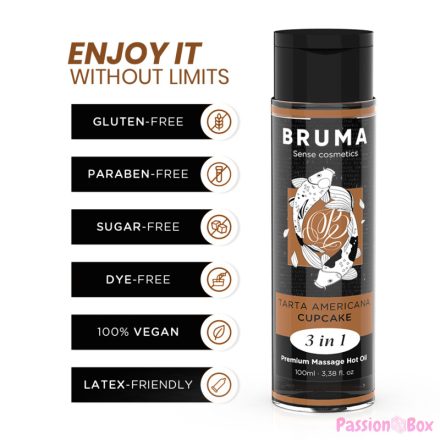 BRUMA - PREMIUM MASSAGE HOT OIL CUPCAKE 3 IN 1 - 100 ML