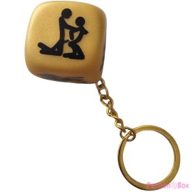 DIABLO PICANTE - GOLDEN DICE KEYCHAIN WITH POSES
