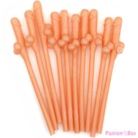 DIABLO PICANTE - 10 PENIS SHAPED STRAWS