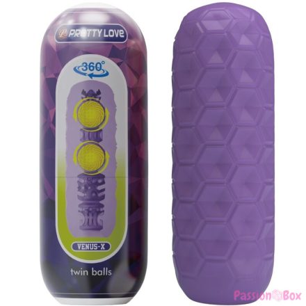 PRETTY LOVE - TWIN BALLS MALE MASTURBATOR PURPLE