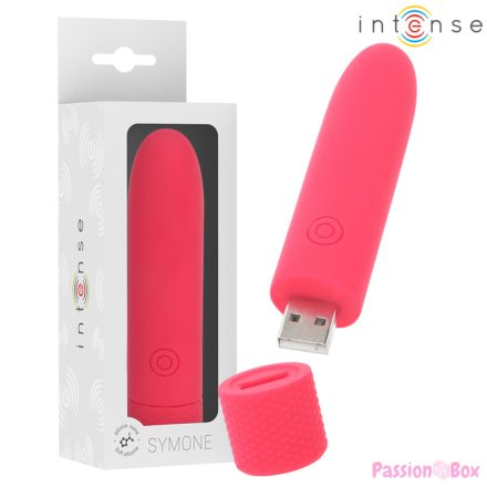 INTENSE - SYMONE USB RECHARGEABLE VIBRATING BULLET 8 VIBRATIONS RED 10 X 2.2 CM