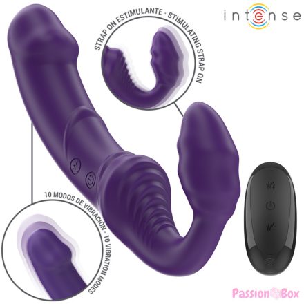 INTENSE - JILL DOUBLE VIBRATOR 20 CM PURPLE REMOTE CONTROL