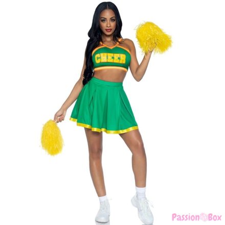 LEG AVENUE - COSTUME CHEERLEADER GREEN S/M