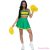LEG AVENUE - COSTUME CHEERLEADER GREEN S/M