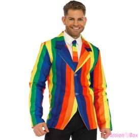 LEG AVENUE - BLAZER + TIE RAINBOW S
