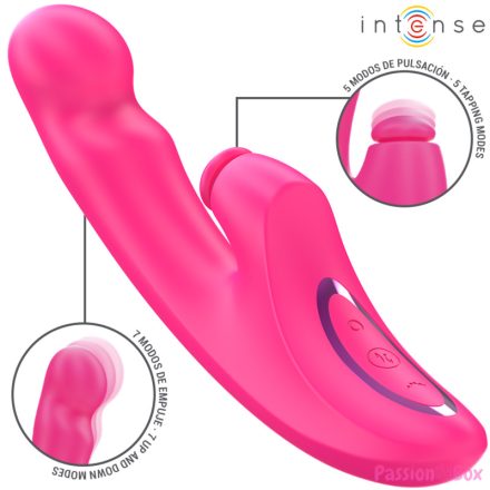 INTENSE - EMI VIBRATOR 13.5 CM MULTIFUNCTION 3 IN 1 10 VIBRATIONS PINK