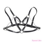 SUBBLIME - 953713 PUNK BONDAGE BELT METAL BUCKLE BLACK ONE SIZE
