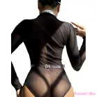 SUBBLIME - 953737 CHEST HARNESS WITH RINGS AND CHAINS SILVER ONE SIZE