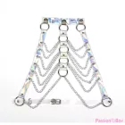 SUBBLIME - 953737 CHEST HARNESS WITH RINGS AND CHAINS SILVER ONE SIZE