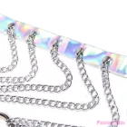 SUBBLIME - 953737 CHEST HARNESS WITH RINGS AND CHAINS SILVER ONE SIZE