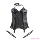 SUBBLIME - 954451 SEXY MESH DRESS LEATHER BLACK L/XL