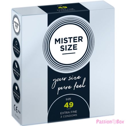 MISTER SIZE - CONDOM SIZE S 49 MM (3 UNITS)