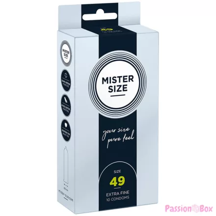MISTER SIZE - CONDOM SIZE S 49 MM (10 UNITS)