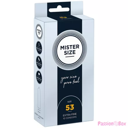 MISTER SIZE - CONDOM SIZE M 53 MM (10 UNITS)
