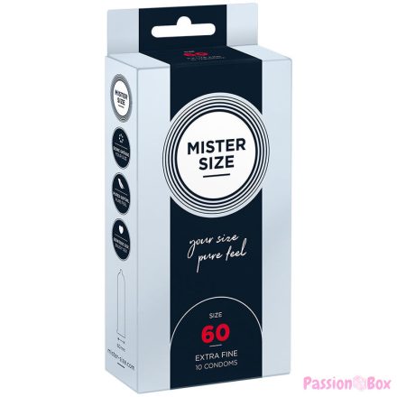 MISTER SIZE - CONDOM SIZE XL 60 MM (10 UNITS)