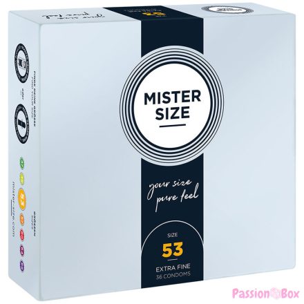 MISTER SIZE - CONDOM SIZE M 53 MM (36 UNITS)