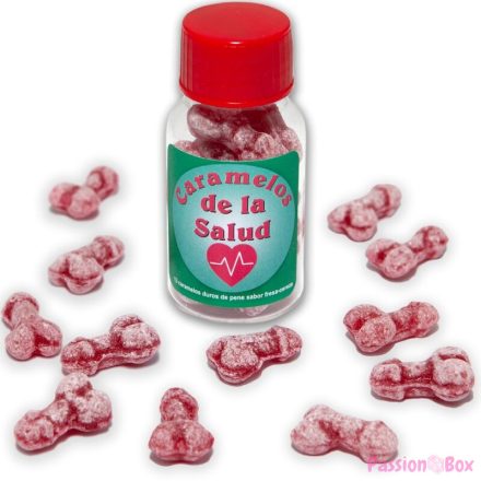 DIABLO PICANTE - 12 HEALTH CANDIES PENIS SHAPE STRAWBERRY/CHERRY