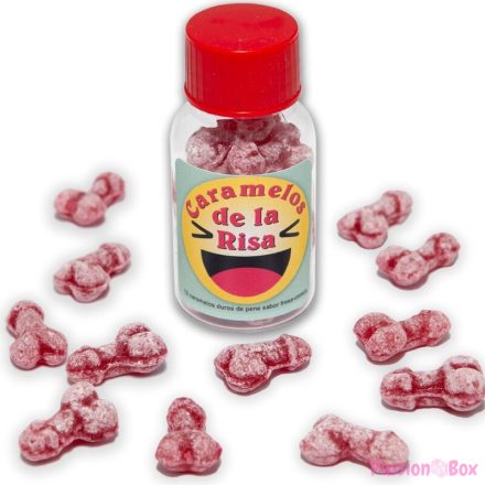DIABLO PICANTE - 12 PENIS-SHAPED LAUGHTER CANDIES STRAWBERRY/CHERRY
