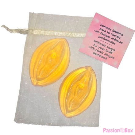 DIABLO PICANTE - 2 VAGINA SHAPED PERFUMED SOAPS YELLOW