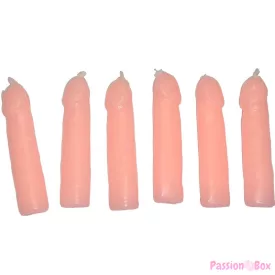 DIABLO PICANTE - 6 FLESH PENIS SHAPED CANDLES