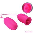 PRETTY LOVE - DAISY VIBRATING EGG + CLITORIS STIMULATING TONGUE PINK