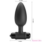 PRETTY LOVE - VIBRA BUTT PLUG 2 ANAL PLUG 10 VIBRATIONS BLACK