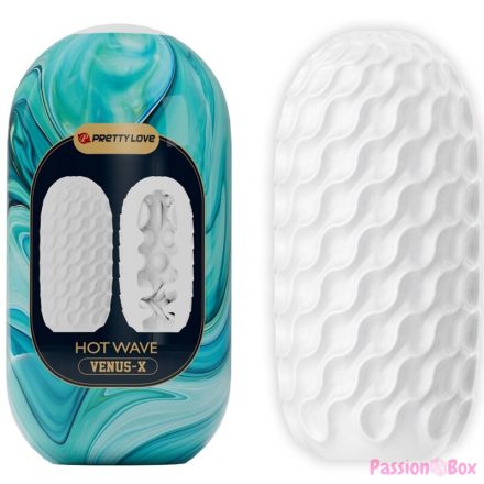 PRETTY LOVE - HOT WAVE SILICONE MALE MASTURBATOR WHITE