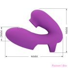 PRETTY LOVE - ATHENA FINGER VIBRATOR WITH CLITORIS STIMULATOR PURPLE