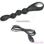 PRETTY LOVE - FEDERER ANAL VIBRATOR 12 VIBRATIONS BLACK