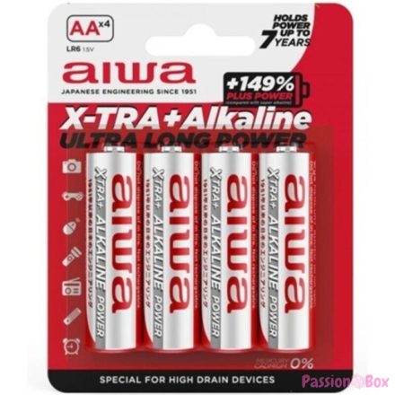 AIWA - X-TRA ALKALINE AA ALKALINE BATTERY LR6 BLISTER*4