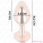 KINK - PINK GOLD ANAL PLUG WITH RED ROSE L