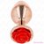 KINK - PINK GOLD ANAL PLUG WITH RED ROSE S