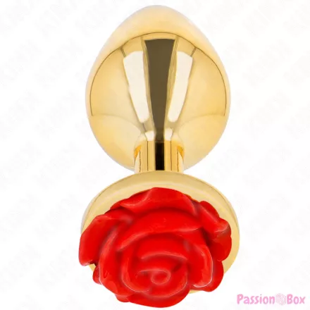 KINK -  PLUG ANAL GOLD ROSE RED SIZE L