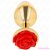 KINK -  PLUG ANAL GOLD ROSE RED SIZE L